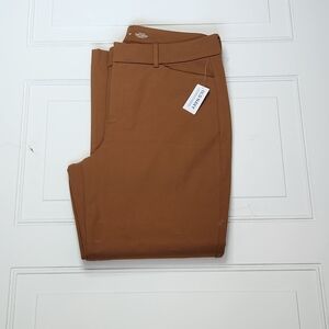 Old Navy Brown Straight Leg Pants Versatile Cotton Blend